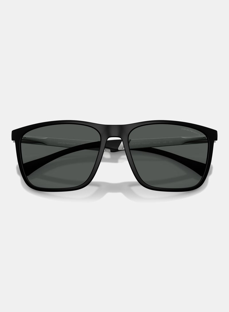 EMPORIO ARMANI Men Full Rim Rectangular Sunglasses 0EA4150 59 506387 - Image 4